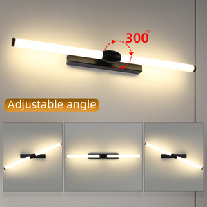 โคมไฟติดผนัง LED สไตล์มินิมอล สีดำ อลูมิเนียมอัลลอยด์ แสงวอร์มไวท์ 3500K สำหรับห้องน้ำ ติดตั้งบนพื้นผิว อายุการใช้งาน 25000 ชั่วโมง - Product Image 3