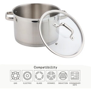Nouvel arrivage d'usine : Batterie de cuisine en acier inoxydable avec poignées, casseroles et poêles à fond épais, ensemble de casseroles et poêles à frire - Product Image 2