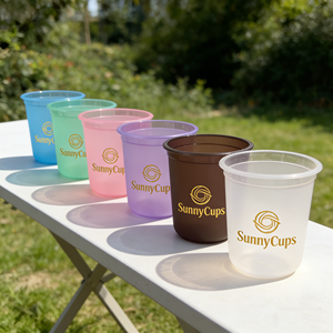 Bicchieri di Plastica PP da 16oz/480ml Usa e Getta con Coperchio, Personalizzabili con Logo, per Stadi, Articoli Premium per Bevande, Monogramma - Product Image 1