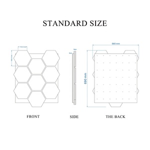 Shengtai, precio de productor, Nogal Negro hexagonales de paneles acústicos, tablero de revestimiento decorativo Akupanel de MDF, <span class=keywords><strong>aislador</strong></span> de sonido - Product Image 6