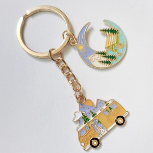 Móc khóa kim loại quà tặng khuyến mãi phổ biến năm <span class=keywords><strong>2025</strong></span> dành cho doanh nghiệp, mạ vàng, men mềm, dùng cho túi xách - Product Image 4