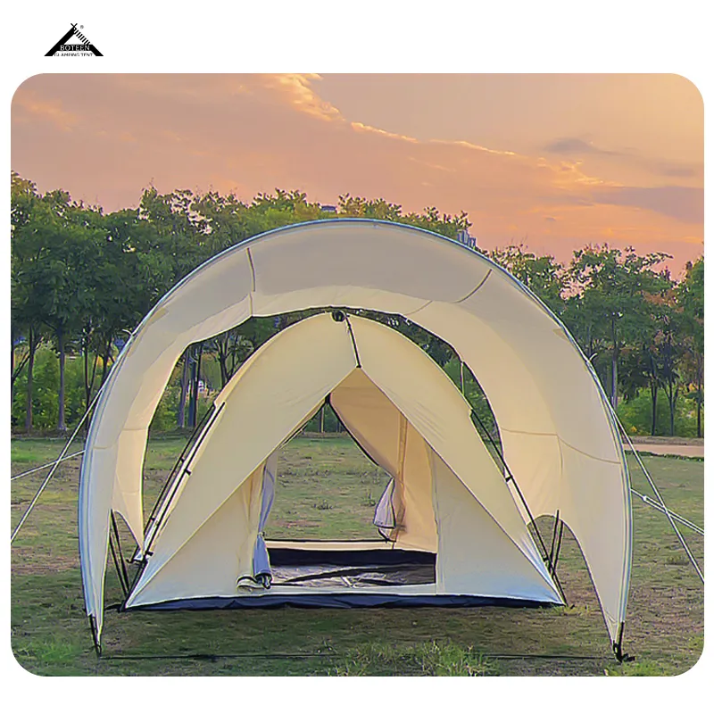 युवा लक्जरी विशाल शिविर परिवार पिकनिक तम्बू चार सीज़न सांस लेने योग्य जलरोधक स्थापित करना आसान