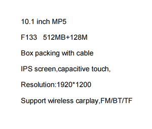 หน้าจอสัมผัส MP5 ความละเอียดสูงขนาด 10.1 นิ้ว, รองรับ Carplay แบบพกพา, โทรแบบแฮนด์ฟรีผ่านบลูทูธ, เครื่องเล่นมัลติมีเดียในรถยนต์พร้อมหน้าจอ IPS - Product Image 4