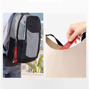 Factory Custom 13Cm Weave 2A Short Portable 3 in 1 Charging Type C to <b>Usb</b> <b>2.0</b> With Keychain <b>Cable</b> - Product Image 5