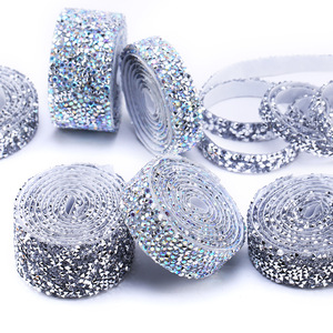 Wholesale Rolls <strong>Resin</strong> Rhinestone Belt Drill <strong>Strip</strong> Double-Sided Adhesive Self-Adhesive - Product Image 3