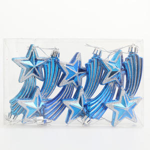 Plastic Painted Meteor Star <b>Hanging</b> Ornaments For <b>Christmas</b> <b>Tree</b> Decoration Atmosphere Enhancing New Arrival - Product Image 2
