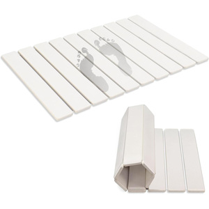 Foldable Diatomite Print Eco-Friendly Luxury Bathroom Toilet Floor Entrance Door Non-Slip Absorbent Quick-Drying Diatom Mud <b>Bath</b> - Product Image 1