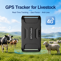 Collier GPS pour Bétail avec Historique de Navigation, Alarme de Batterie Faible, Traceur GPS Bétail Beidou LBS, Localisateur d'Animaux Antichoc Compatible PC