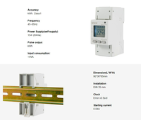 Compteur d'énergie monophasé Acrel ADL200, montage sur rail DIN, affichage LCD Modbus RTU, armoire de distribution d'énergie, certification MID