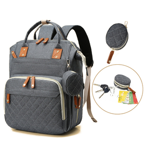 Port de charge USB tissu imperméable multi-fonction femmes voyage sac à dos maman Caddy couche sac à dos avec sucette sac - Product Image 1