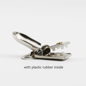 35mm Oval <span class=keywords><strong>de</strong></span> acero inoxidable <span class=keywords><strong>de</strong></span> <span class=keywords><strong>plata</strong></span> Suspender Clip bebé Metal Clip chupete - Product Image 4