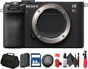 Pour appareil photo hybride plein format CMOS Alpha 7C II (ILCE-7CM2/B) Vidéo 4K Zoom optique 2x-7x + Carte 64 Go + Sac + Lecteur de carte - Product Image 2