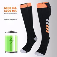 Chaussettes chauffantes d'hiver pour hommes, femmes et enfants, en coton, avec commande numérique intelligente par application, chargement USB, antidérapantes, imperméables