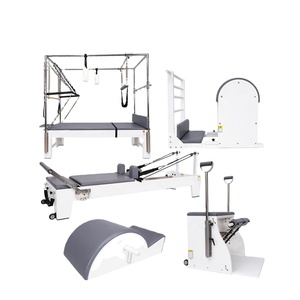 Appareil de Reformer en Bois Blanc Laqué, Ensemble Cinq Pièces, Reformer en Bois Blanc RZR035 R - Product Image 1
