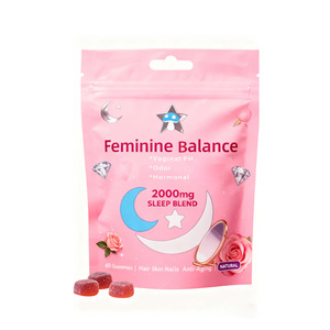 Gommes d'équilibre féminin végétalien de qualité supérieure Gommes d'équilibre féminin ananas d'hormone probiotique pour les femmes - Product Image 1