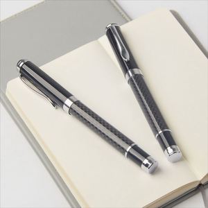 High-End Luxury Custom Logo Custom Brand Promotional Metal Ballpoint <b>Pens</b> Gift Set 0.5 mm Writing Width Carbon Fiber UV Printing - Product Image 4