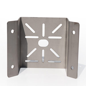 Support mural d'angle universel multifonctionnel en acier inoxydable argenté pour caméra de sécurité CCTV - Product Image 1