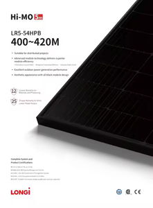 แผงโซลาร์เซลล์ Longi Solar รุ่น LR5-54HPB-410M สำหรับบ้านพักอาศัย สีดำทั้งแผง แบบ Half Cell รุ่น LR5-54HPB-410M สีดำทั้งแผง - Product Image 1