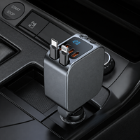 Approvisionnement direct d'usine, chargeur de voiture multifonctionnel de type C pour toit, charge rapide 120W, compatible avec les téléphones IOS et Android.