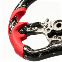 Volant en fibre de carbone avec feuille d'or forgée, patch Devil Corner Blade, personnalisation rétrofit pour Corvette C8