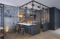 Meubles de cuisine modulaires, design d'appartement, en acier inoxydable intégral, écologiques, ignifuges, nouveau modèle moderne, ensemble complet