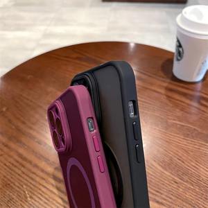 Haute qualité luxe magnétique sans fil charge couleur bonbon mat PC étui de téléphone portable pour <span class=keywords><strong>iPhone</strong></span> 17 16 15 14 13 12 <span class=keywords><strong>11</strong></span> <span class=keywords><strong>Pro</strong></span> Max - Product Image 4