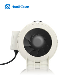 พัดลมดูดอากาศแบบอินไลน์ Hon&guan Eco-Watt ขนาด 5 นิ้ว 100V 240V สำหรับระบายอากาศในเต็นท์ปลูกพืช ได้รับการรับรองมาตรฐาน CE - Product Image 3