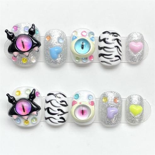 acrylic press on nails kid nails