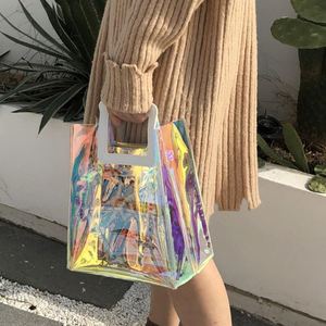Bolsa de Regalo Transparente Plegable de PVC, Gruesa, con Asa Larga y Diseño de Logotipo con Letras, para Souvenirs de Instagram, Empaque Universal - Product Image 4