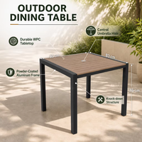 Ensemble Table et Chaises de Repas en Aluminium pour Terrasse, Mobilier de Jardin et Restaurant Extérieur, Meilleures Ventes