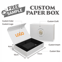 Coffret Cadeau Magnétique de Luxe en Carton Rigide Blanc Mat avec Estampage Doré et Couvercle à Fermeture Magnétique pour Carte