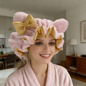 Nouveauté 2026 <span class=keywords><strong>Bonnet</strong></span> <span class=keywords><strong>en</strong></span> satin double couche réglable Doux couleur unie Doublure <span class=keywords><strong>en</strong></span> <span class=keywords><strong>soie</strong></span> Chapeaux <span class=keywords><strong>de</strong></span> <span class=keywords><strong>nuit</strong></span> Bonnets pour femmes et enfants - Product Image 1