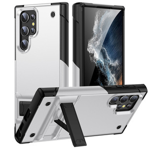 Funda de teléfono con soporte de anillo abatible para PC de TPU de Color puro de lujo para Samsung Galaxy S25 Ultra 24FE <span class=keywords><strong>23</strong></span> 22 21Plus - Product Image 1