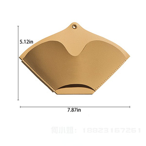 Home bar/cafe PU leather <b>coffee</b> <b>filter</b> holder, can hang pour-over <b>coffee</b> <b>filter</b> paper storage cover - Product Image 4