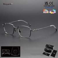 Monture de lunettes en titane Boyarn pour hommes, lunettes de vue carrées pour hommes, montures optiques pour myopie, lunettes pour hommes