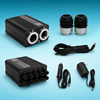 Panneaux acoustiques de plafond à fibres optiques LED 32W RGBW 12V à double tête, contrôle indépendant, effet étoile scintillante, absorbants du son