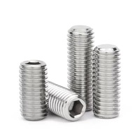 Vis sans tête à six pans creux M3 M4 M5 M6 M8 M10 M12 M14 M16 GB77 en acier inoxydable 304 à extrémité plate