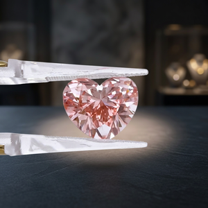 Diamante Sintético Rosa con Corte Corazón, Cultivado en Laboratorio y Certificado por IGI, para Joyería - Product Image 3