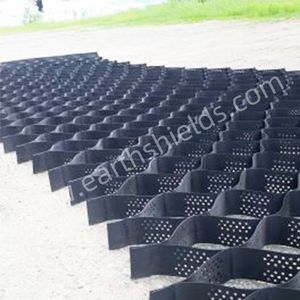 Tấm Nhựa HDPE Đục Lỗ Có Kết Cấu Độ Bền Kéo Cao Chi Phí Thấp Giá Kênh Di Động Dốc Geocell - Product Image 1