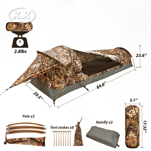 Tente de bivouac Kawagebo Kamp (KK) 1,25 kg / 2,8 lb, imperméable, ultralégère, pour 1 personne, pour l'escalade, la randonnée, la survie en plein air - Product Image 4
