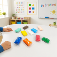 Vente en gros de mini-paquets individuels de 6g et 10g d'argile à modeler à séchage à l'air, petits sachets pour enfants, bricolage, recharge, non toxique, super doux, jouet