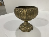 Bol en fer gaufré bronze antique, récipient métallique artisanal, décoration de table vintage pour salon, chambre, bureau, accent artistique intérieur