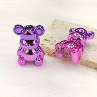 Dégradé violet à bleu perles en vrac breloques bijoux à bricoler soi-même faisant arc-en-ciel mignon acrylique ours perles pour Bracelet