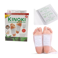 10 pièces par boîte, patchs nettoyants pour les pieds, patchs pour les pieds au gingembre et au sel, patchs détoxifiants pour les pieds Kinoki