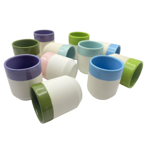 แก้วกาแฟเอสเพรสโซเซรามิกสั่งทำจากโรงงาน ขนาด 150 มล. สีสันสดใส เหมาะสำหรับเป็นของขวัญทางธุรกิจ แก้วลาเต้และแก้วน้ำชาสำหรับจิบชายามบ่าย แก้วมัคสำหรับอาหารเช้า - Product Image 2