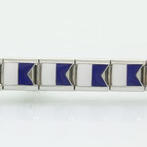 9 مللي متر الكلاسيكية ارتباطات الإشارات البحرية الدولية رمز أعلام بحري أعلام الأبجدية رسالة أساور إيطالية سوار - Product Image 4