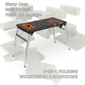 Table de travail pliante multifonction 7-en-1 pour <span class=keywords><strong>menuisier</strong></span>, établi de garage, outils de bricolage OEM - Product Image 2