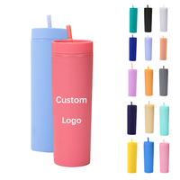 Vaso con Tapa y Pajita, Vasos de Plástico Personalizados con Tapas y Pajitas, Vaso Bonito con Pajita, Vasos Reutilizables con Tapas y Pajita