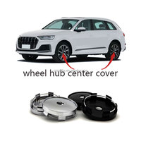 4 Pièces 60 61 68 69 77mm Cache-Moyeu Central de Roue pour Audi A3 A4 A5 A7 A4L A6L Q3 Q5 Q7 Q5L RS8 Accessoires