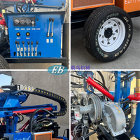Machine de forage de puits sur roues, modèle pour puits de 250 m de profondeur, équipement de forage de puits, prix usine